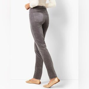 TALBOTS HIGH-RISE STRAIGHT-LEG VELVETEEN PANT - SOLID‎ Like New!